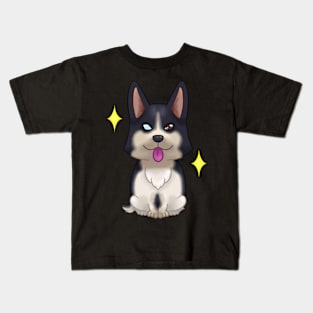 Corgi Pembroke tricolor black head Kids T-Shirt